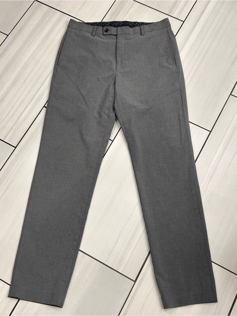 NWT Lauren Ralph Lauren Pants Mens 34x32 Gray Black Label Classic Luxury Stretch